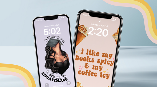 Monthly Series of Free Bookish Phone Wallpapers